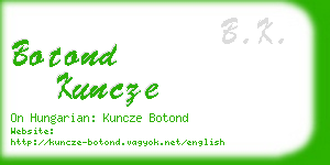 botond kuncze business card